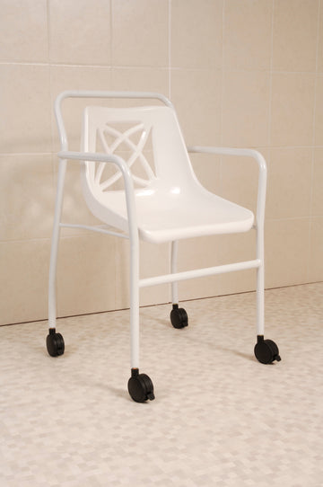 Economy Shower Chair - Fixed Height, Mobile