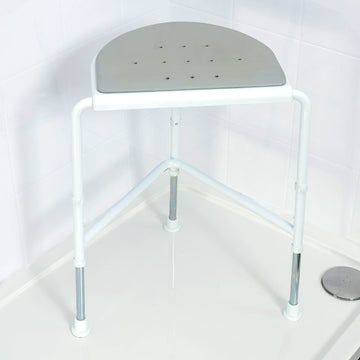 Nuvo Corner Shower Stool with Padded Seat 