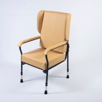 High Backed Wingless Chair (Cream)