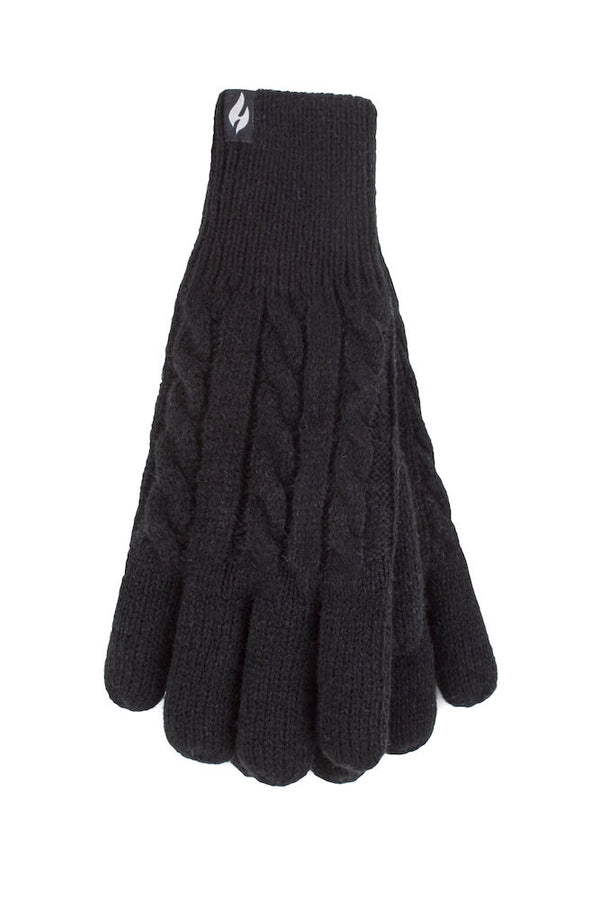 Ladies Heat Holders Willow Gloves - Black